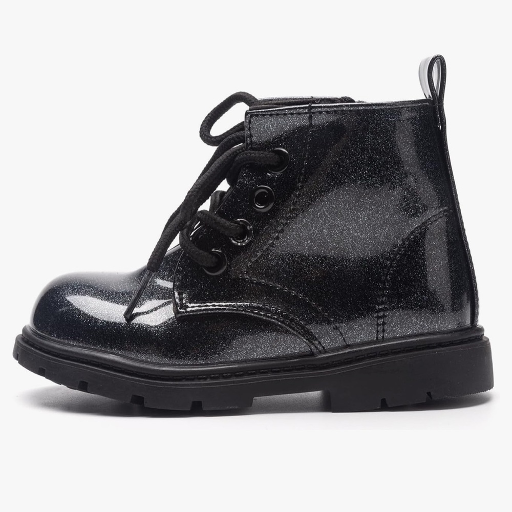 NEW Toddler Side Zipper Glitter Waterproof Ankle Boots size: 27